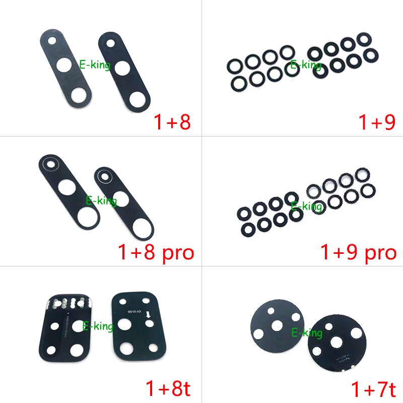 10Pcs Voor Oneplus 5 6 7 7T 8 9 9T 1 + 5 1 + 6 1 + 7 1 + 8 1 + 9 1 + 9T Pro Achter Terug Camera Glazen Lens Met Sticker tape Lijm