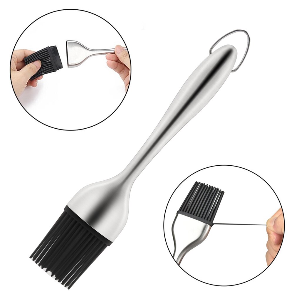 Easy Clean Kitchen Poultry Silicone Tool Stainless Steel Basting Baster Home BBQ Turkey Seasoning Meat Set Needle