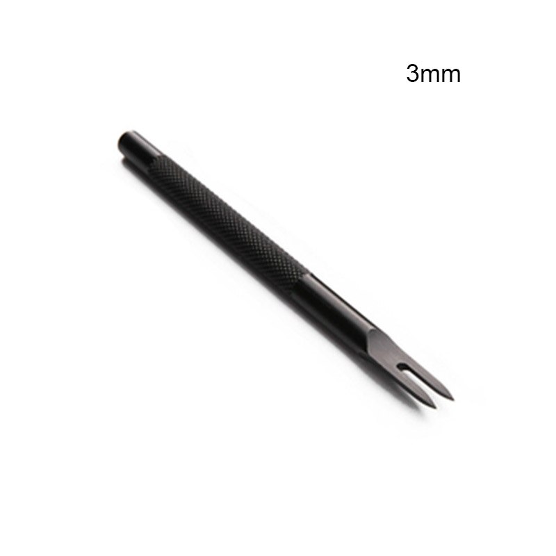 Perforadores de acero para cuero, herramientas de artesanía de 1, 2, 4, 6 puntas, cincel de punta de diamante, 3/4/5/6mm: 3mm 2 Prong 1pcs