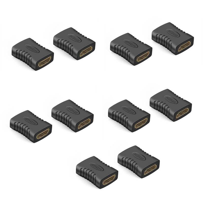 10Pcs Hdmi Female Naar Female Coupler Extender Adapter Connector F F Voor Hdtv Hdcp: Default Title