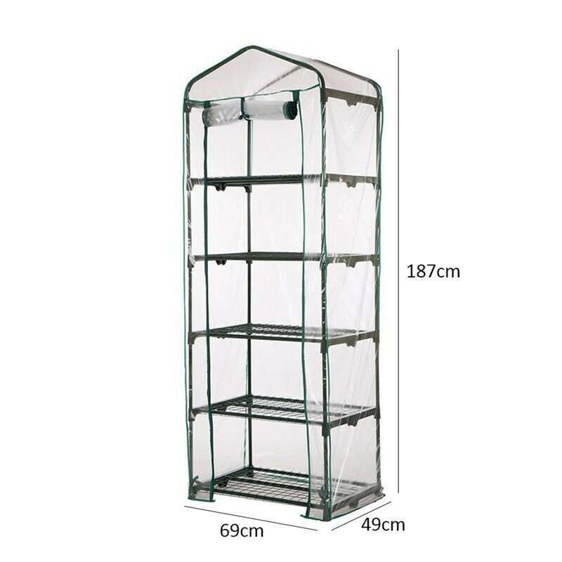 Mini maison plante serre hangar jardin conservatoire extérieur sac de culture Growhouse PVC couverture en plastique sac de culture fournitures de jardin: 187X49X69CM