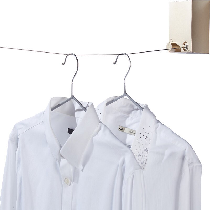 Portable Hanging Rack Clothing Portable Retractable Stainless Steel Clothesline Laundry Racks Home Hanging Rope Drying Hangers