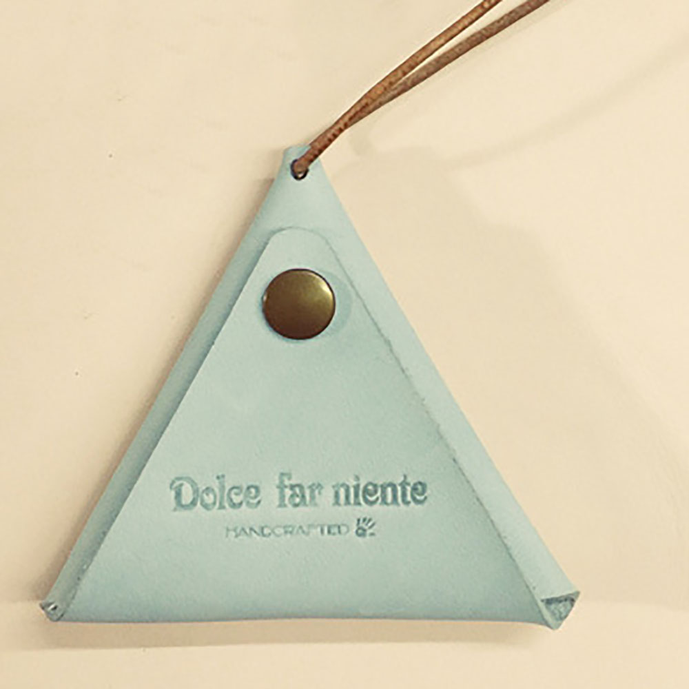 Lychee vida triangular en forma de monedero patrón de costura de cuero acrílico plantilla DIY hecho a mano leatcraft suministros
