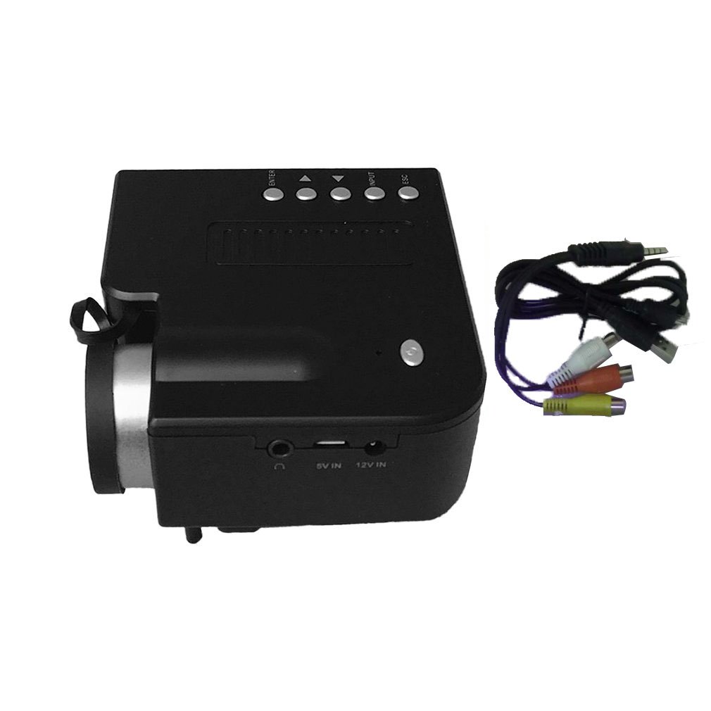 ¡Oferta! UC28B + Mini proyector casero portátil en miniatura 1080P HD Mini proyector LED para entretenimiento en cine en casa