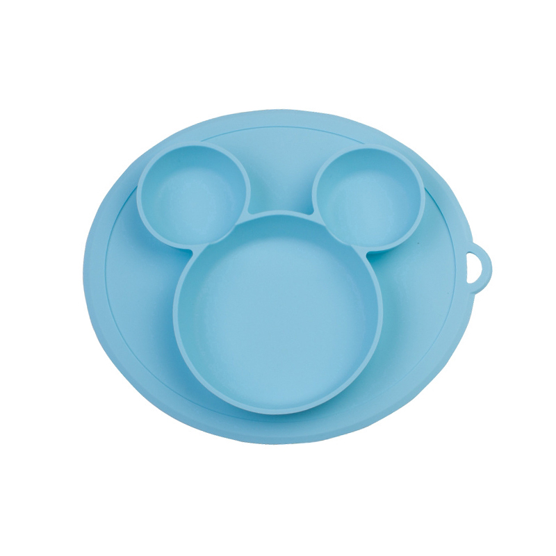 Assiette à manger en Silicone pour bébé, alimentaire, mignon renard, ventouse, vaisselle, bol d&#39;alimentation supplémentaire pour enfants, plats souples, 100%: 6