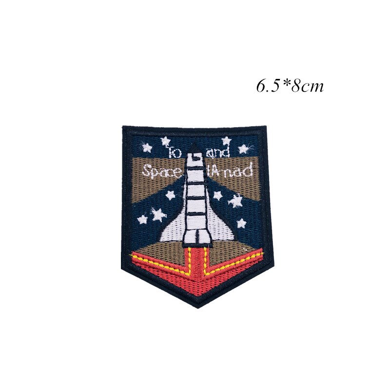 1 PCS UFO Alien Patches Astronaut Planet Embroidery Iron On Universe Parches For Clothing DIY Applique Badge Iron On Patches: Laser Bright