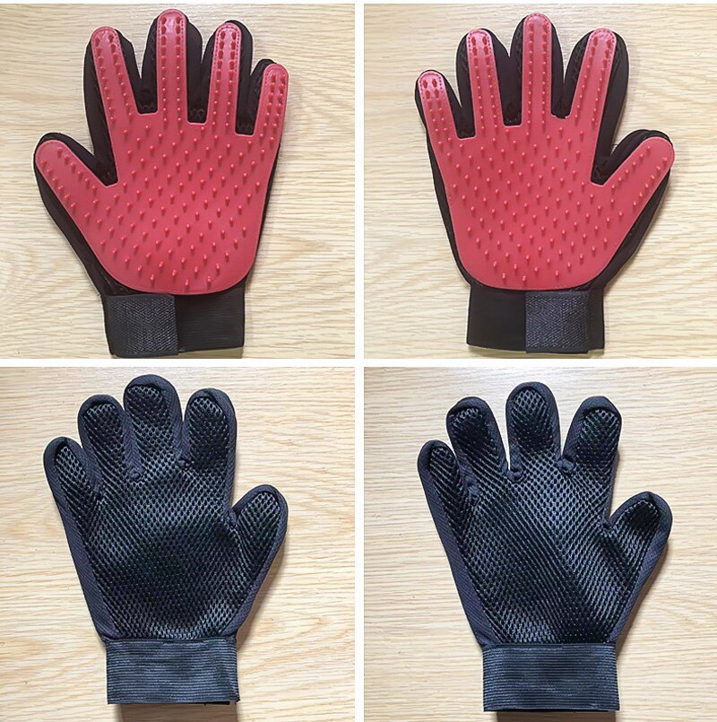 Pet Handschuh Katze Pflege Handschuh Katze Haar Deshedding Pinsel Handschuhe Hund Kamm Katzen Bad Sauber Massage Haar Entferner Bürste für pet Tier