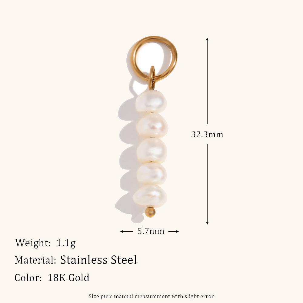 Pendientes de acero inoxidable con diamantes asimétricos para mujer, aretes de aros dorados con dije de perla, joyería de , accesorios para: Color dorado