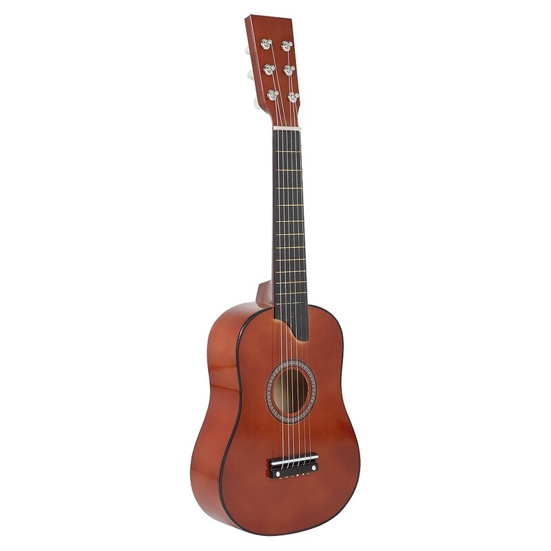 25 tommer mini lille guitar basswood 6 strenge akustisk guitar med pick strings til begyndere børn børn: Default Title