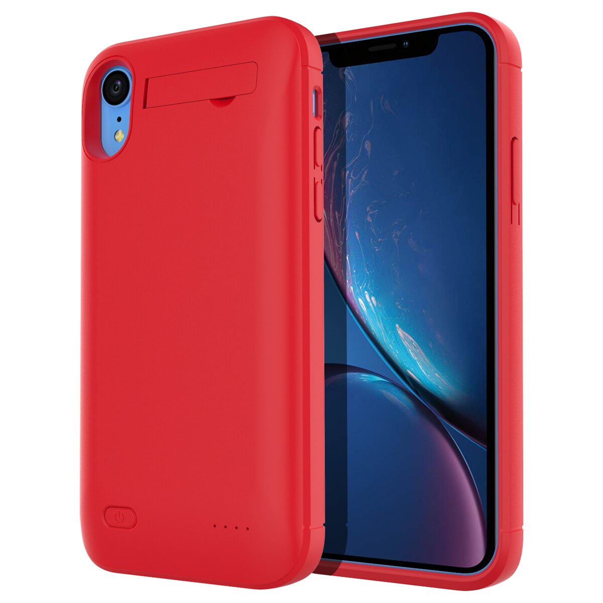 Voor iPhone 7 8 X XS Max XR Battery Charger Case 4000mAh Externe Backup Power Bank Beschermende Opladen Shell 7 Plus 8 plus Case: for iPhone XR Red