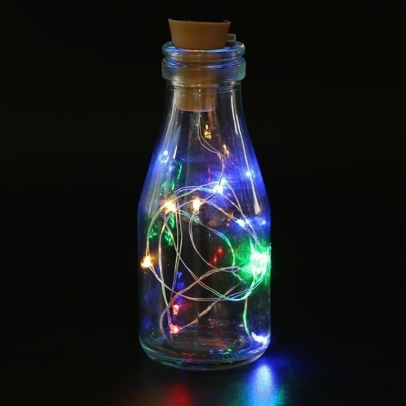 Lichtslingers, Solar Fles Lights Outdoor 5 STKS 1 m 10 LEDs Kurk Lichten voor Flessen Waterdichte Kurk Fairy Lights voor DIY Party Bruiloft Kerst Decor Warm Wit