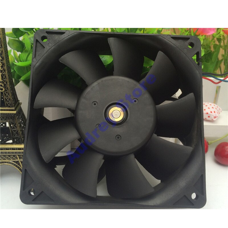 Nidec VA450DC V34809-90 12V 3.3A 12CM 12038 large air volume Fan 3300RPM 102.06CFM Double ball bearing 4 wires air blower