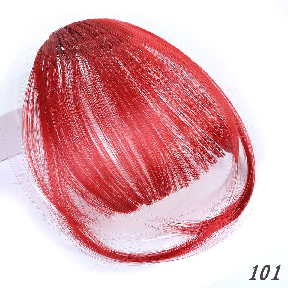 Pinza larga de Ondulado Natural sintética XIYUE con flequillo en el pelo frontal, flequillo lateral para mujeres, negro, marrón, flequillo largo, extensión de cabello: MN86-101