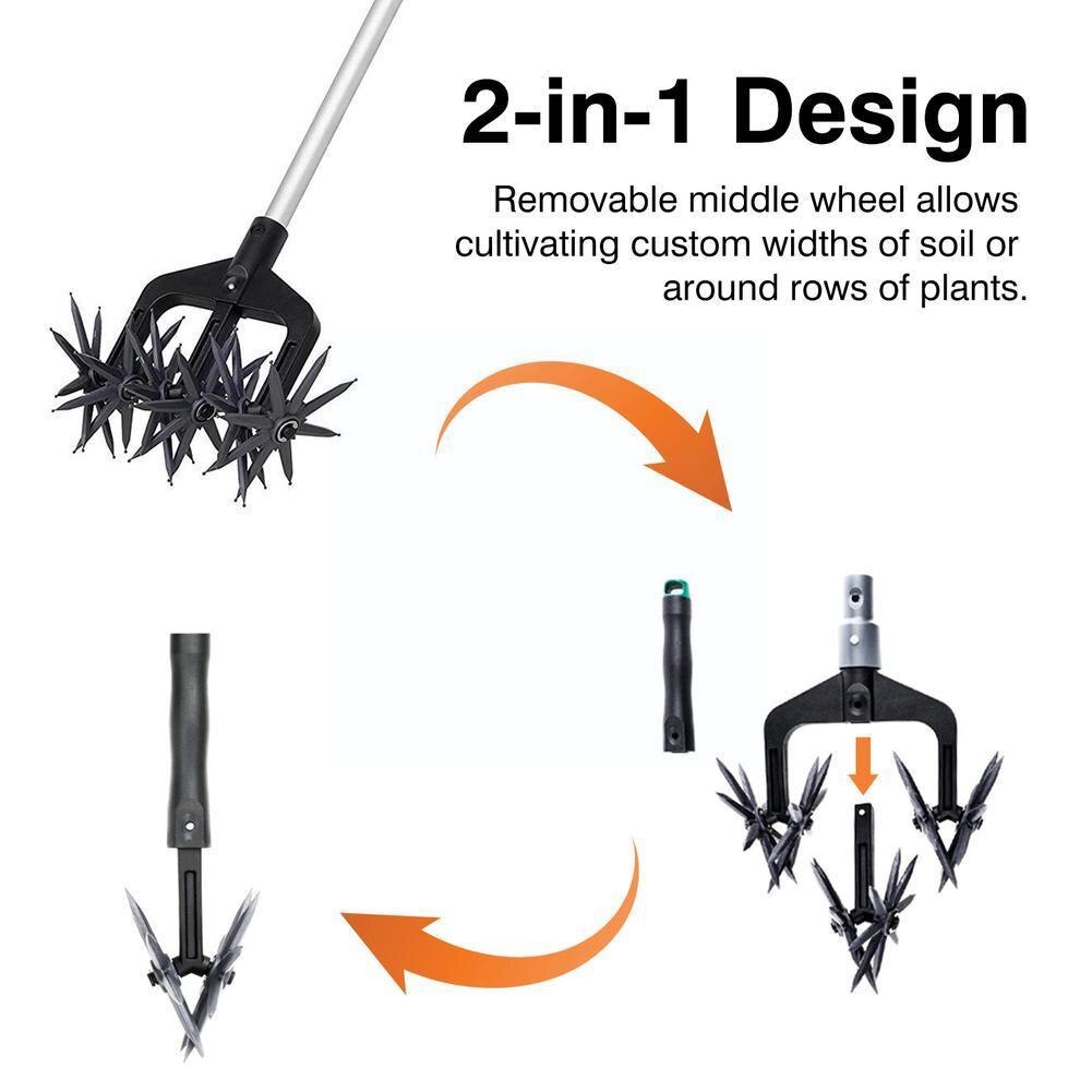 Manual Soil Turning Tool Lawn Ripper Garden Aerator Ripper Rotary Artifact Cultivator Tool Rotary Cultivat Q8G1