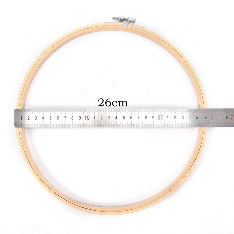 13-34cm mano DIY artesanía del hogar costura herramienta de costura aro de bastidor de madera círculo bordado máquina redonda bambú para punto de cruz: 6