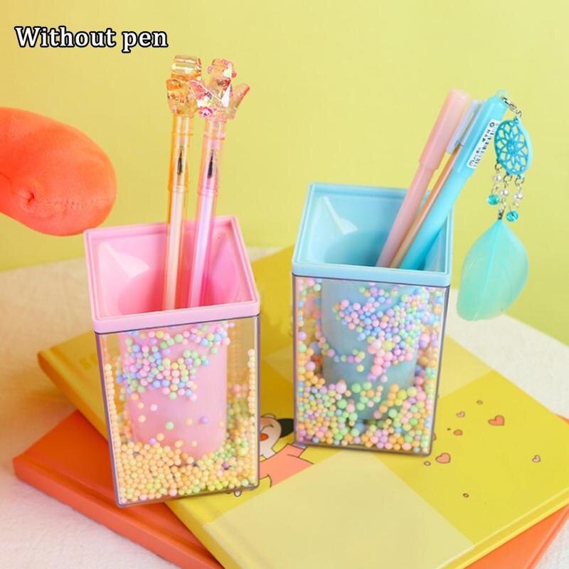 Cute Pen Holder Office Organizer Cosmetic Square Pencil School Pen Supplies Container Stand Office Holders Stationery