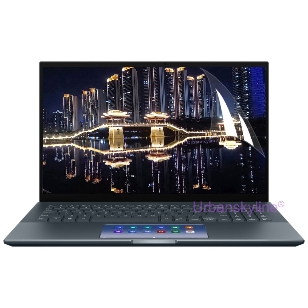 Displayschutzfolie für asus zenbook duo  ux481 ux482 ux582 ux8402 ux8406 flip  ux561 ux363 ux490 oled hd, klar, matt, mit milchglas-folie