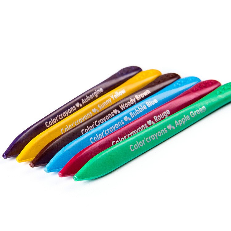 Lápices de colores no tóxicos para dibujar con los dedos, suministros de arte educativos para niños, material de papelería para estudiantes, fácil de borrar, 24 colores, novedad