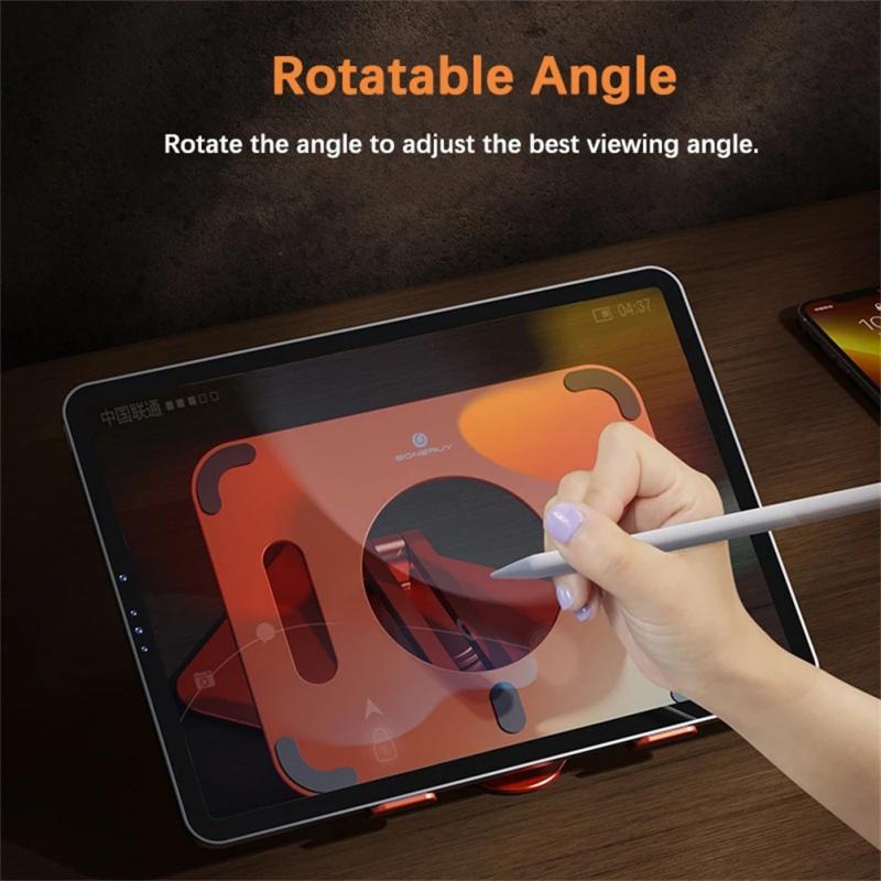 360 ° rotatable portable adjustable aluminum alloy tablet stand desktop metal telescopic stable base holder for iphone ipad