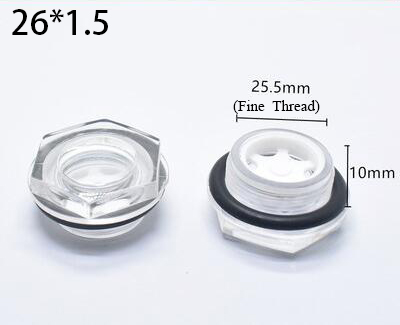 16/18/20/22/24/26/27/30/33/36/42mm*1.5 gevinddiameter luftkompressorindikator plast sekskant olievæskeniveau skueglas: Grøn