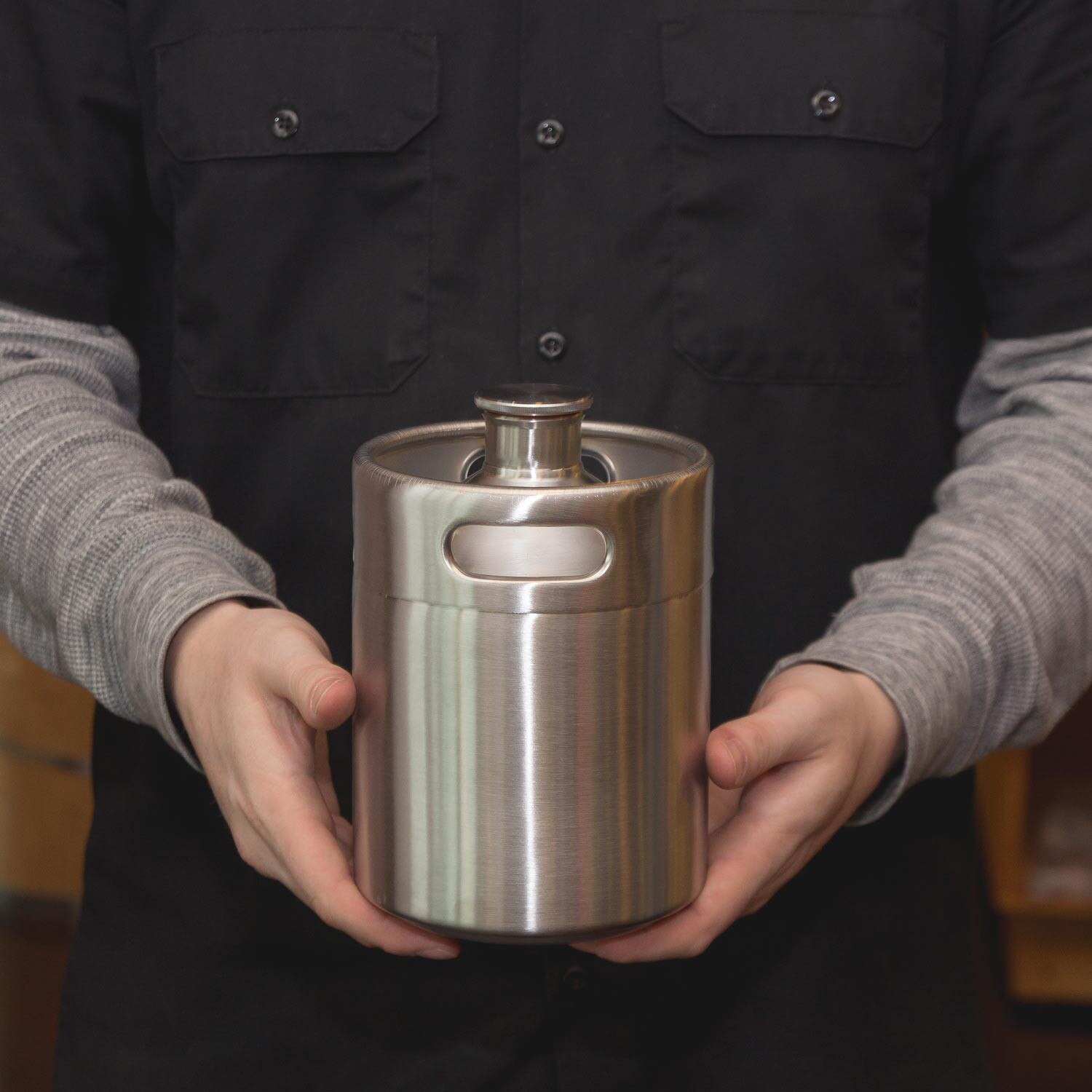 135oz Stainless Steel Mini Keg Growler Craft Beer ... U2013 Grandado