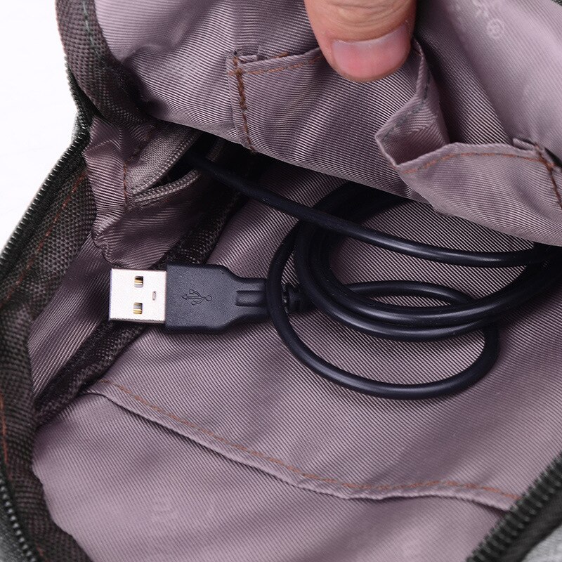 Koreanische Ausführung der USB-Ladung Brust Tasche Sport Leinwand Tasche Multifunktionale Damen draussen Umhängetasche Bolsos Mujer