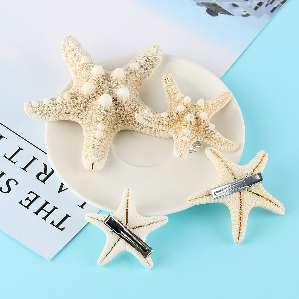 1/2PCs DIY Sea Shell Hairpin Mermaid Starfish Hair Clips Bridal Handmade Headwear Accessories Women Summer Beach Jewelry