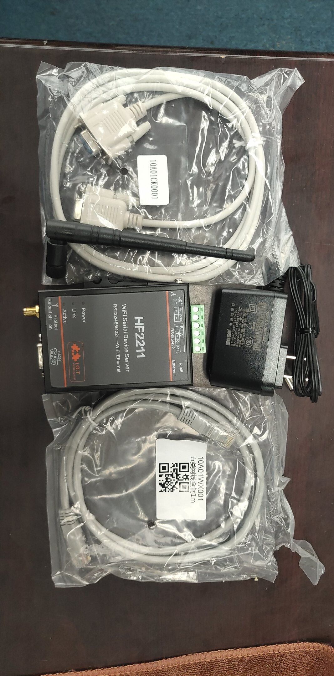HF2211 Industrial Modbus Serial Server RS232/RS485/RS422 to WiFi/Ethernet Converter
