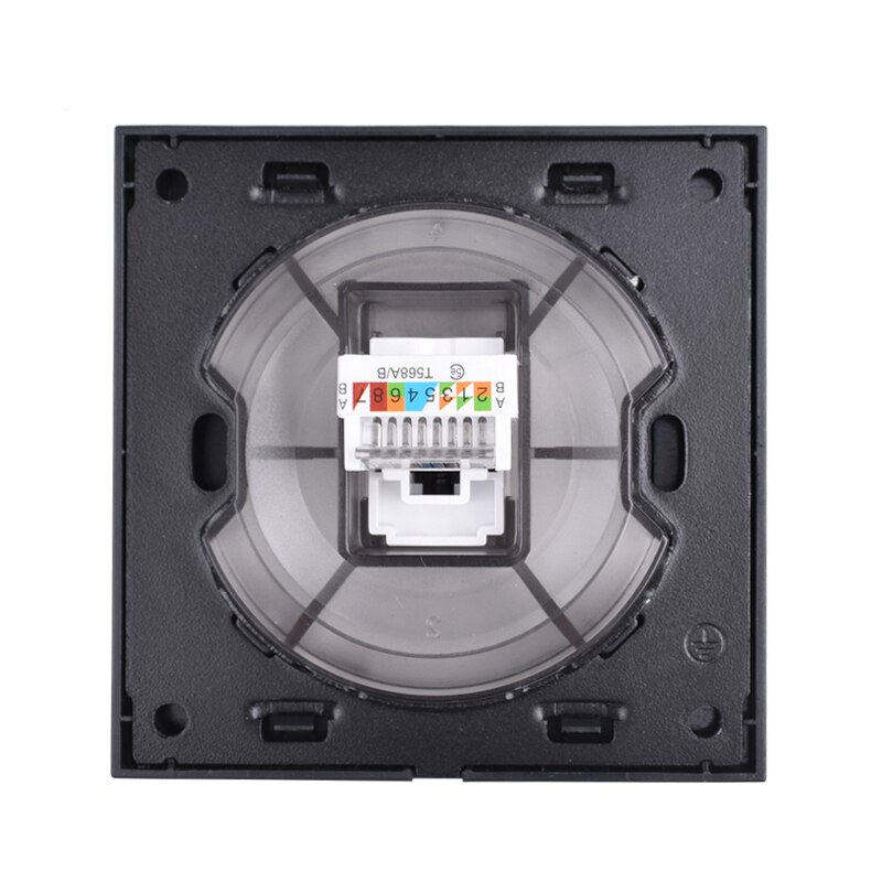 Luxe RJ45 Internet Jack Computer Outlet Muur Data PC Socket Zwart Kleur