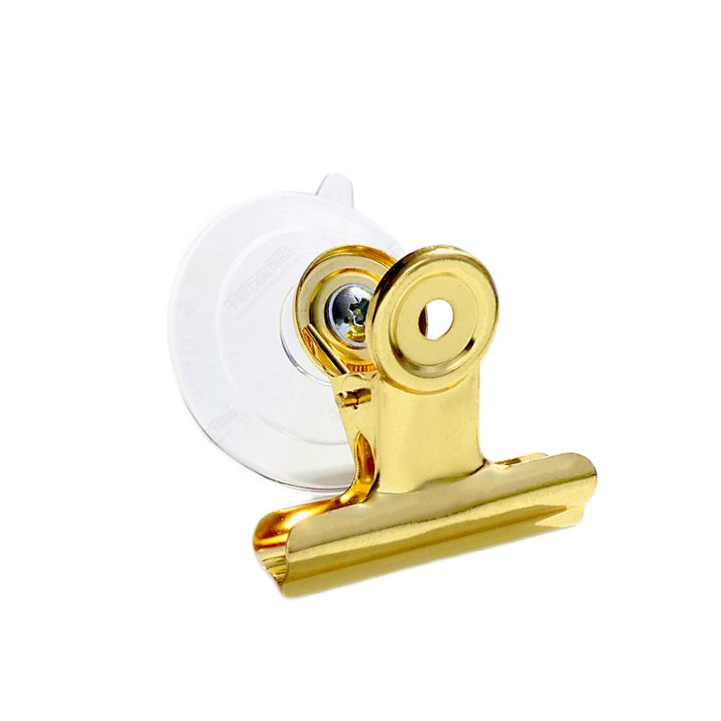 Pinzas con ventosa para nevera, Clip de Metal resistente para pizarra blanca, oficina, aula, casa, 5x6cm, 10 Uds.: Gold