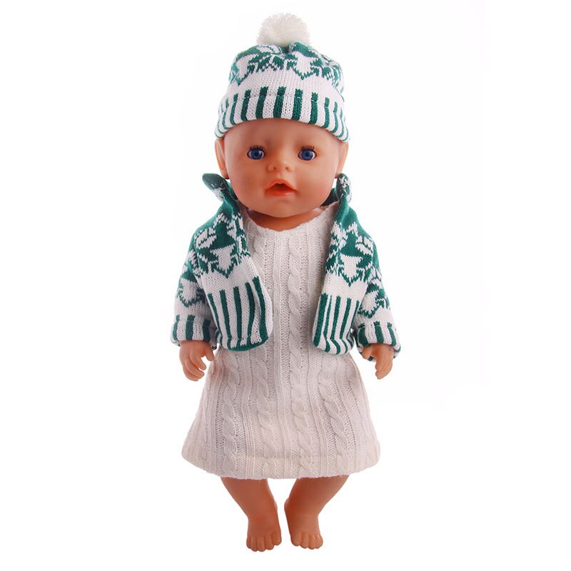 4 unids/set muñeca ropa chaleco camiseta falda Leggings para 18 pulgadas americano y 43 Cm muñeca nacida para generación Navidad bebé niña juguete