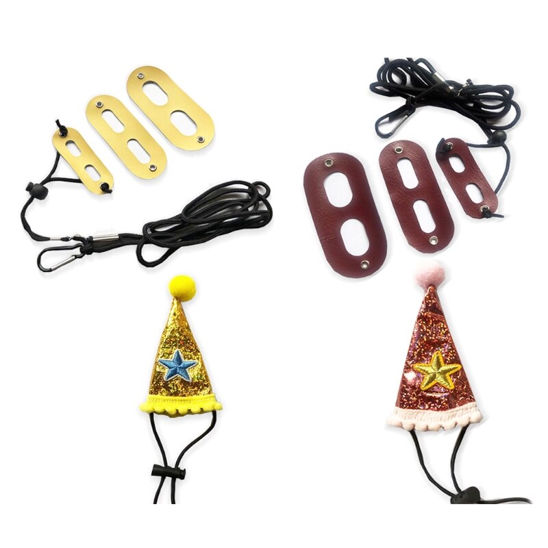 Baardagaam Verjaardag Hoed Leash En Harnas Van Baby Tot Juveniele Verstelbare Lederen Hagedis Walking Leash Sml 3 pack Y5GB