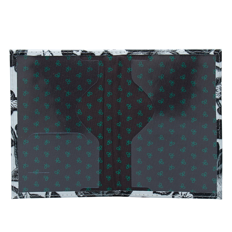 Zongshu brand passport holder flower leaf printing style women travel passport case Man passport Cover