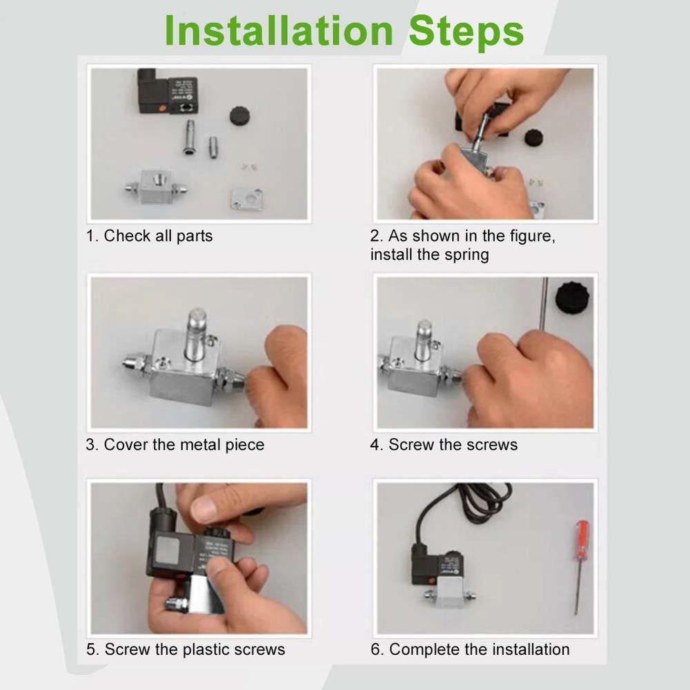12V CO2 Solenoid Valve WYIN Aquarium CO2 System Regulator Magnetic Valve for Aquarium Fish Tank Water Plants Grass Grow