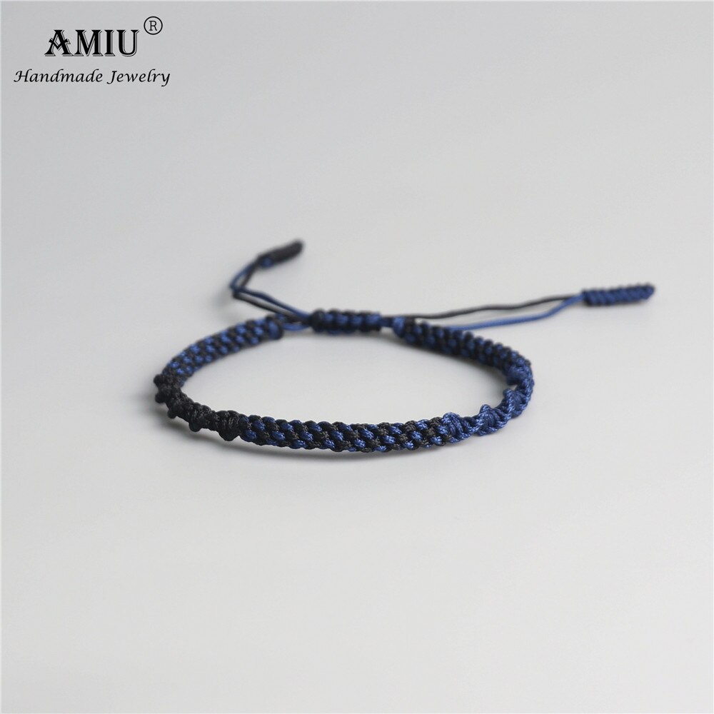 Amiu tibetansk buddhistisk lycka charm tibetanska armband & armband för kvinnor män handgjorda knutar deongare rep önskar armband: 2