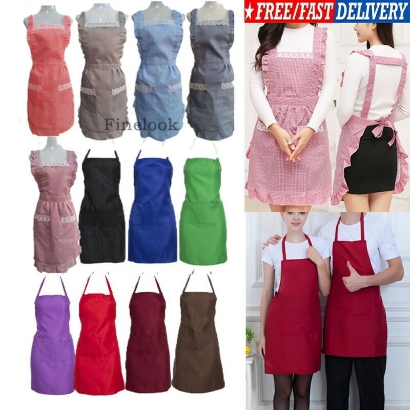 Simple PVC Apron for woman Brief Style Apron For Cleaning Cartoon Cute Waterproof Cooking Baking Kitchen Apron