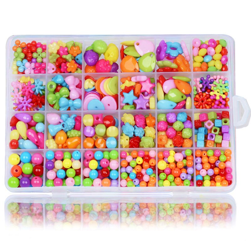 Diy Kleurrijke Kralen Meisjes Speelgoed Set Sieraden Accessoires Puzzel Handgemaakte Ambachten Onderwijs Speelgoed Kinderen Kettingen Armbanden