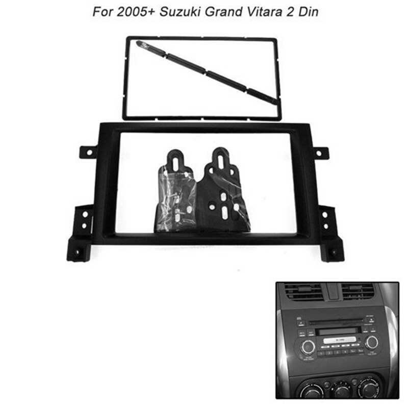 for Suzuki Grand Vitara 2005 Double Din Car DVD Stereo Radio Fascia Dash Panel Frame Trim 2 Din Kit