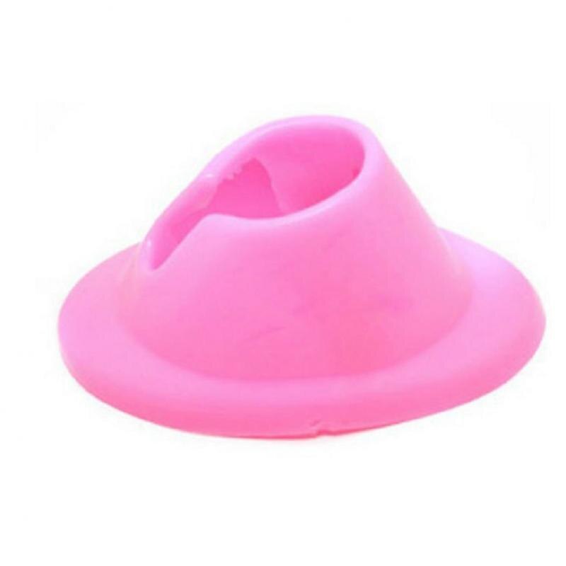 Soporte de goma para esmalte de uñas, herramienta basculante de pegamento para botella de barniz, color rosa, 1/5/10/20 Uds.