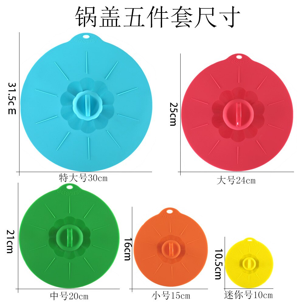 3Pcs Set Siliconen Pot Deksel Magnetron Siliconen Vers Houden Deksel Kom Deksel Wasbaar Keuken Gadgets