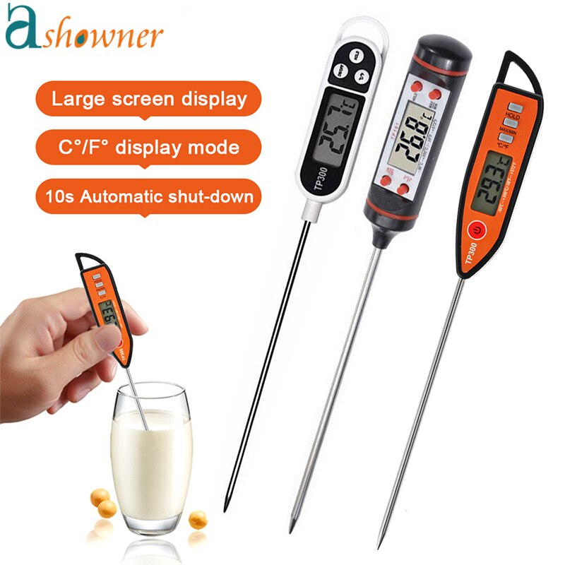 TP300 Food Digital Thermometer For Kitchen BBQ Probe Meat Water Milk Household Cooking Electronic Oven Thermometer Gauge Tools