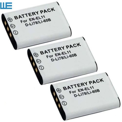 D-LI78 DLI78 EN-EL11 EL11 Battery for Pentax Optio S1 M50 M60 V20 W60 L50 W80.