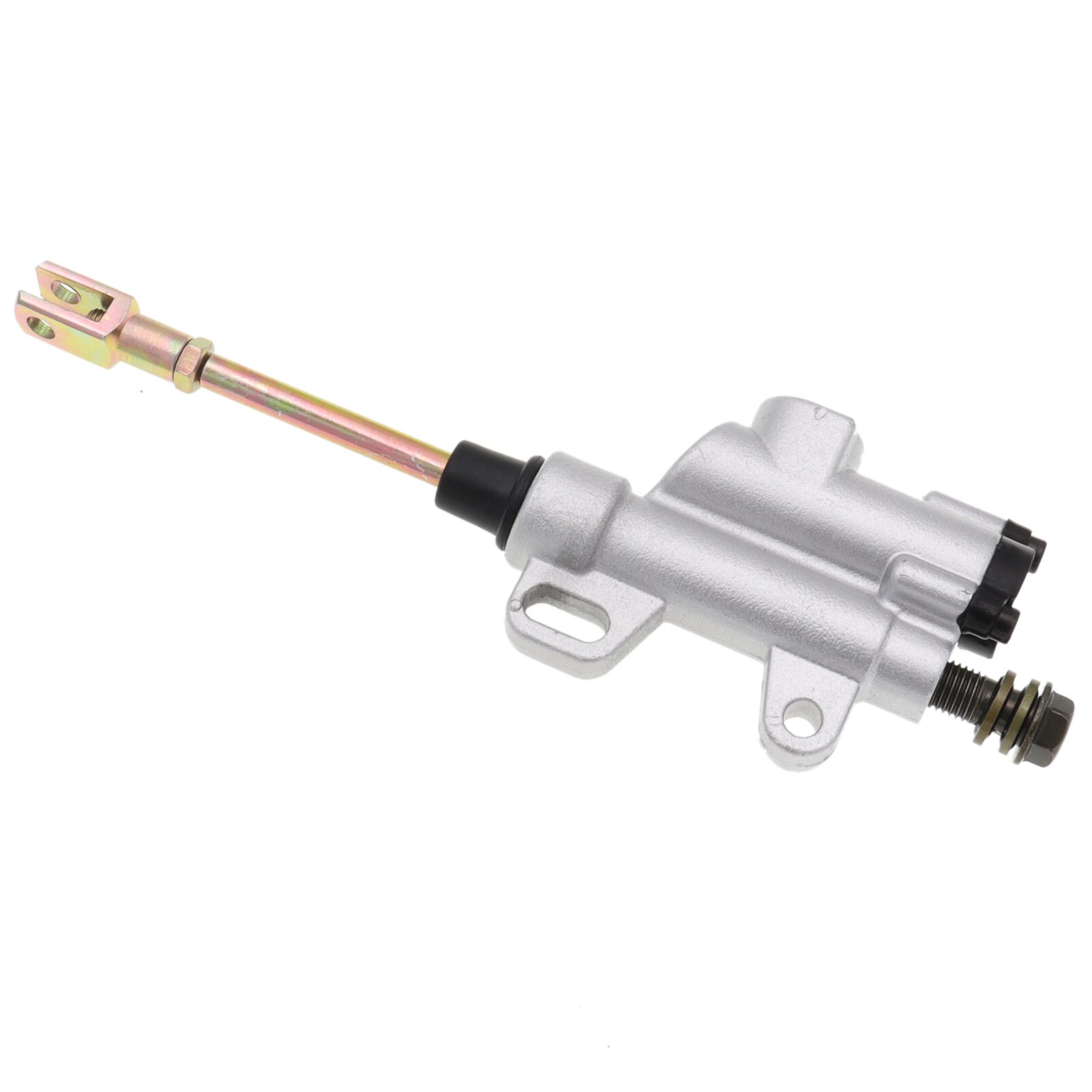 Universal M8/M10 Foot Rear Master Cylinder Hydraulic Brake Pump for Motorcycle Motorbieke: M10 Sliver