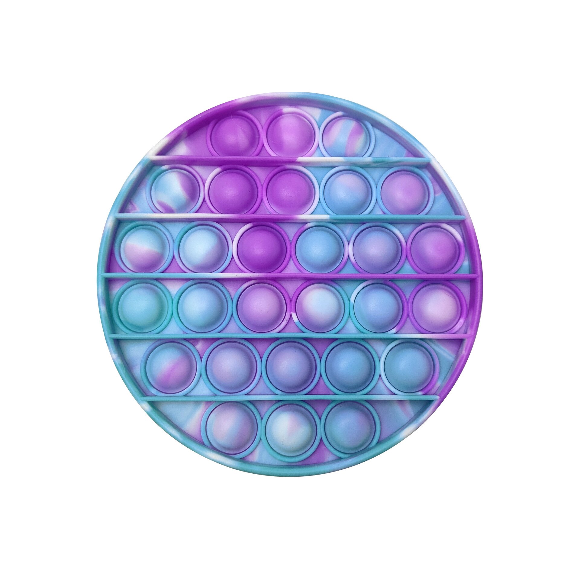 Rainbow Push Bubble Pops Fidget Sensory Toy for Autisim Special Needs Anti-stress Game Stress Relief Squishy Pops It Fidget Toys: Roud-C