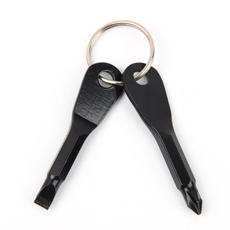 Portable Phillips Slotted Screwdriver Key Ring Keyring Hike Outdoor Multi Mini Pocket Repair Tool Gadget Camp Mini Screwdriver