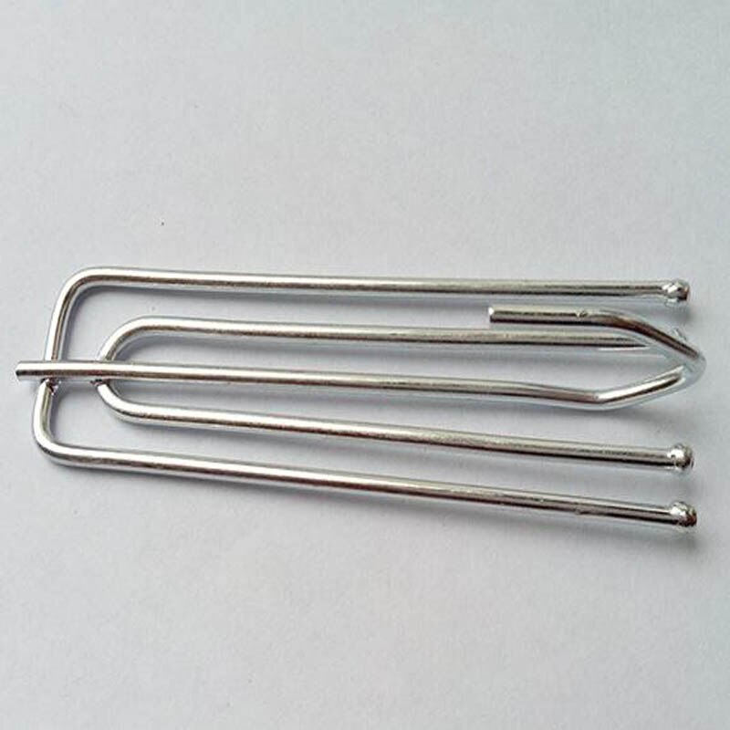 30Pcs Zilver Metaal Roestvrij Gaffel Haken Voor Opknoping Gordijnen Wit Haak Tape Gordijn Accessoires CP056 #45: 30 pieces