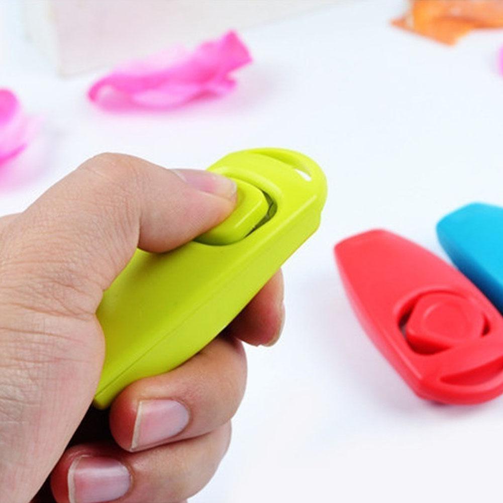 2 in 1 Universal Remote Portable Animal Dog Button Clicker Sound Trainer Pet Training Tool Control Wrist Band Accessory