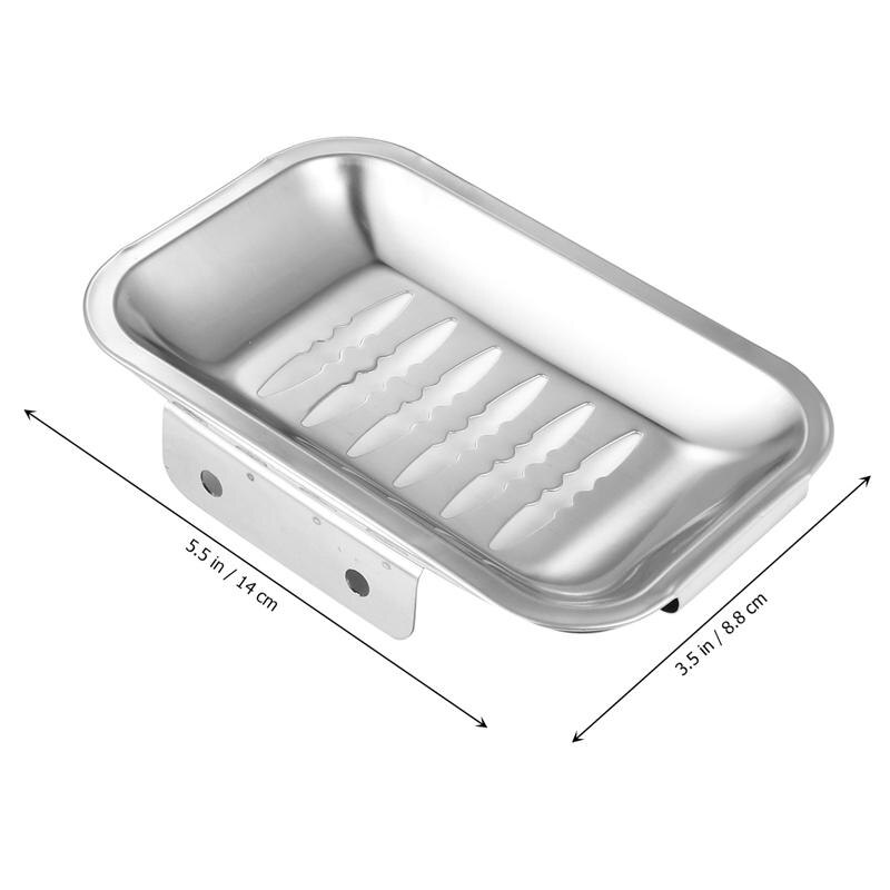 Vliegende Schotel Zeepbakje Rvs Zeep Houder Voor Badkamer En Douche Zeep Houder Double Layer Aftappen Zeepkist: M