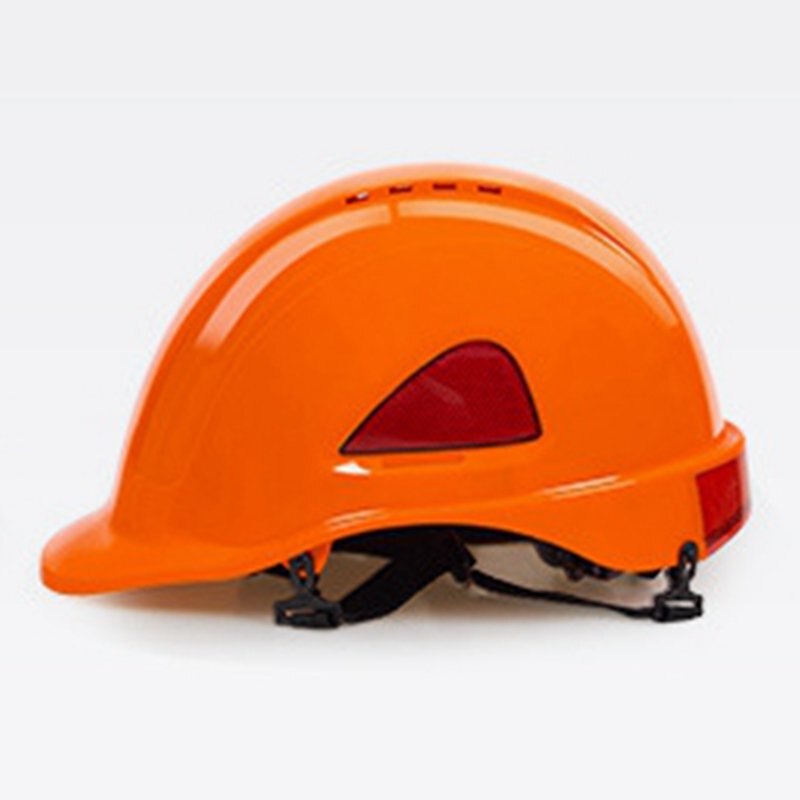 Reflective Safety Cap Construction Site Anti Smashing Head Protection Comfortable Breathable Cushion Lining Foldable Safety Cap: Orange