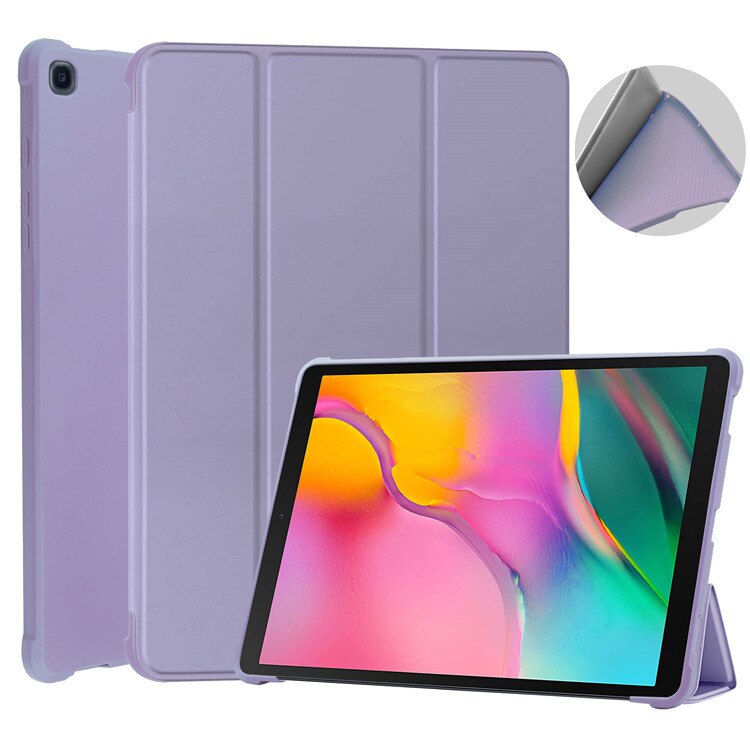 Case for Samsung Galaxy Tab A 10.1 SM-T510/T515 Tablet Adjustable Folding Stand Cover for Samsung Galaxy Tab A 10.1 Case: Lavender